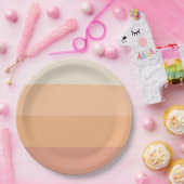 Hübsche Pfirsichstreifen Pappteller (Party)