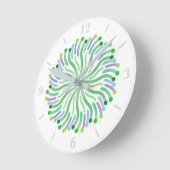 Hübsche Pflanze des Ozeans mit blühender Krümmung Runde Wanduhr (Winkel)