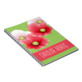 Hübsche Pflaume Floral Monogramm Notizblock (Rechte Seite)