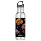 Hübsche Pflaumen auf Schwarzwaldmalerei 710 m Edelstahlflasche (Vorderseite)