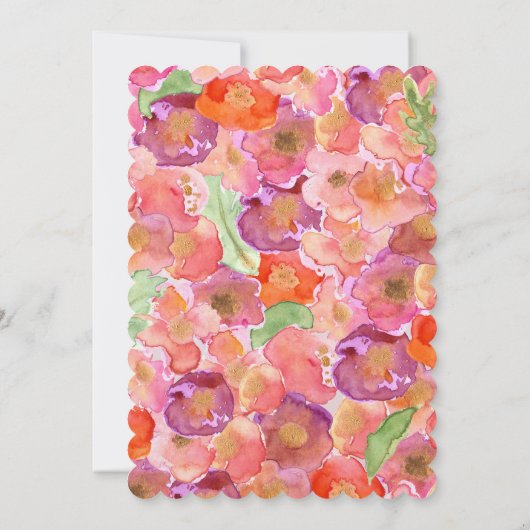 Hübsche Pflaumen Brautparty Einladung (Rückseite)