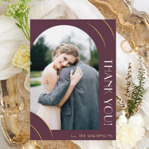 Hübsche Pflaumenhochzeit Dankeskarte