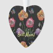 Hübsche Pflöten auf der Mum für die Schwarze Wasse Ornament (Vorderseite)