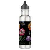 Hübsche Pflöten auf Schwarzwaldfarbe Edelstahlflasche (Links)