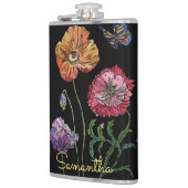 Hübsche Pflöten auf Schwarzwaldfarbe Flachmann (Links)