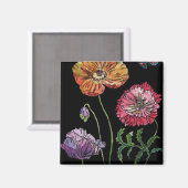 Hübsche Pflöten auf Schwarzwaldfarbe Magnet (Vorderseite/Rückseite)