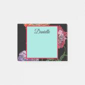 Hübsche Pflöten auf Schwarzwaldfarbe Post-it Klebezettel (Vorderseite)