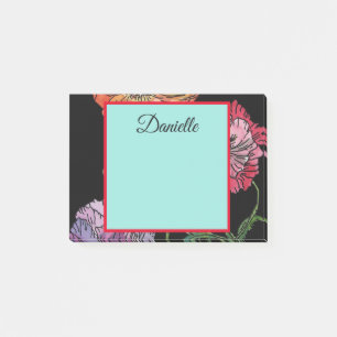 Hübsche Pflöten auf Schwarzwaldfarbe Post-it Klebezettel