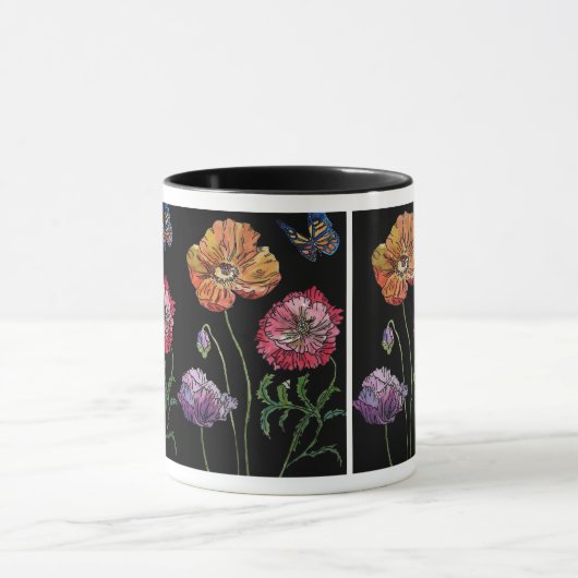 Hübsche Pflöten auf Schwarzwaldfarbe Tasse (Zentrum)