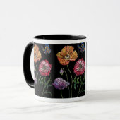 Hübsche Pflöten auf Schwarzwaldfarbe Tasse (Vorderseite Links)