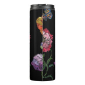 Hübsche Pflöten auf Schwarzwaldfarbe Thermosbecher (Rückseite)