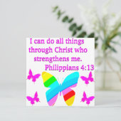 HÜBSCHE PHILIPPIANS 4:13 BUTTERFLY-DESIGN (Stehend Vorderseite)