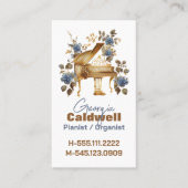 Hübsche Pianistin Kunst, Dichtung und Musik Visitenkarte (Vorderseite)