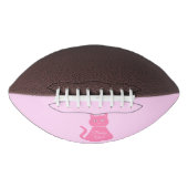 Hübsche Pink Baby Girl Cat Custom Gender Reveal Football (Vorderseite)