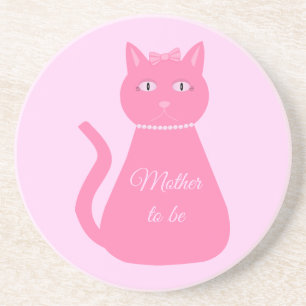 Hübsche Pink Baby Girl Cat Custom Mother Getränkeuntersetzer