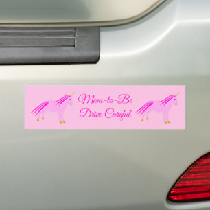 Hübsche Pink Baby Girl Einhorn individuelle Mama Autoaufkleber
