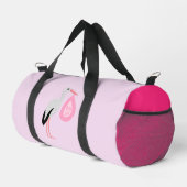 Hübsche Pink Baby Stork Diaper Tasche (Rechte Ecke)