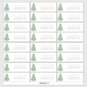 Hübsche Pink Baubles Holiday Tree Address Labels (Blatt)