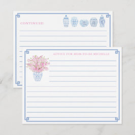 Hübsche Pink & Blue Babyduschberatung für Mama Car Einladung