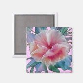 HÜBSCHE PINK-BLUME MAGNET (Vorderseite/Rückseite)