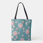 HÜBSCHE PINK BLUME TASCHE (Rückseite)