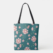 HÜBSCHE PINK BLUME TASCHE (Rückseite)