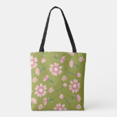 HÜBSCHE PINK BLUME TASCHE (Rückseite)