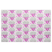 HÜBSCHE PINK-BLUME UND SCHALTFLÄCHE-SERENITY-PRAYE STOFF (Fat Quarter (45,7 x 55,9 cm))