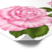 Hübsche Pink Corner Bouquets Begrüßung Poster (Ecke)