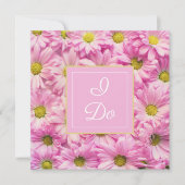 Hübsche Pink-Daisy-Hochzeit Einladung (Vorderseite)