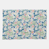 Hübsche Pink Dogroses auf Navy Blue Kitetücher Küchentuch (Horizontal)