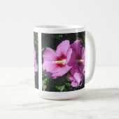 Hübsche Pink-Floral-Fotografie Kaffeetasse (VorderseiteRechts)
