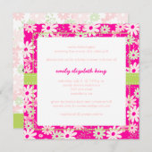 Hübsche Pink Garden Babydusche Einladung (Vorne/Hinten)