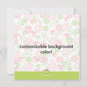 Hübsche Pink Garden Babydusche Einladung (Rückseite)