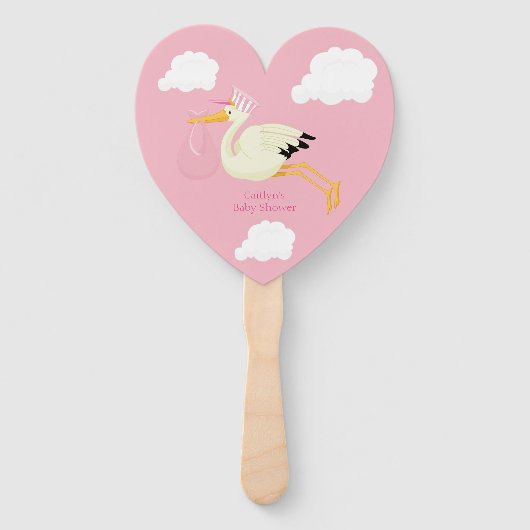 Hübsche Pink-Kinderdusche Fächer (Vorderseite)