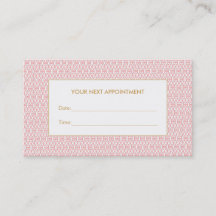 Hübsche Pink Lattice Salon Ernennung Erinnerung