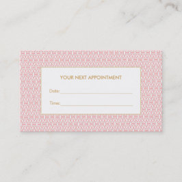 Hübsche Pink Lattice Salon Ernennung Erinnerung Terminkarte