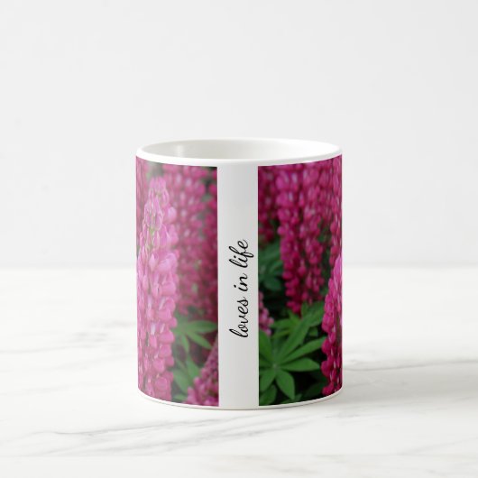 Hübsche Pink Lupine Blume Tasse (Mittel)