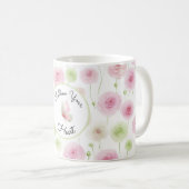 Hübsche Pink Mint Ranunculus   Kaffeetasse (VorderseiteRechts)