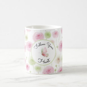 Hübsche Pink Mint Ranunculus   Kaffeetasse