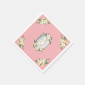 Hübsche Pink Neugeborenenmädchendusche Serviette (Ecke)