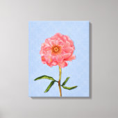 Hübsche Pink Peony Blume Art Leinwanddruck (Vorderseite)