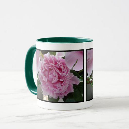 Hübsche Pink Peony Tasse (Vorderseite Links)
