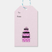 Hübsche Pink Polka Dot Packungen Geschenkanhänger (Vorderseite)