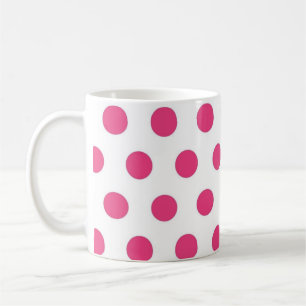 Hübsche Pink Polka Dots Muster Kaffeemaschine Tas Kaffeetasse