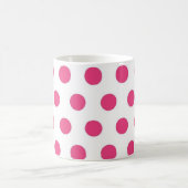 Hübsche Pink Polka Dots Muster Kaffeemaschine Tass Kaffeetasse (Mittel)