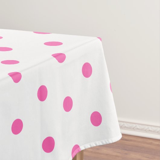 Hübsche Pink Polka Dots Tischdecke (Beispiel)
