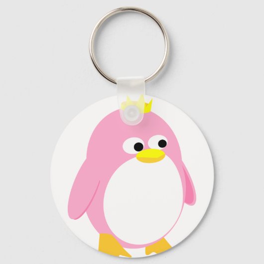Hübsche Pink Prinzessin Pinguin, super niedlicher  Schlüsselanhänger (Vorderseite)