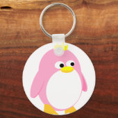 Hübsche Pink Prinzessin Pinguin, super niedlicher  Schlüsselanhänger (Vorderseite)