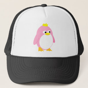 Hübsche Pink Prinzessin Pinguin, super niedlicher Truckerkappe